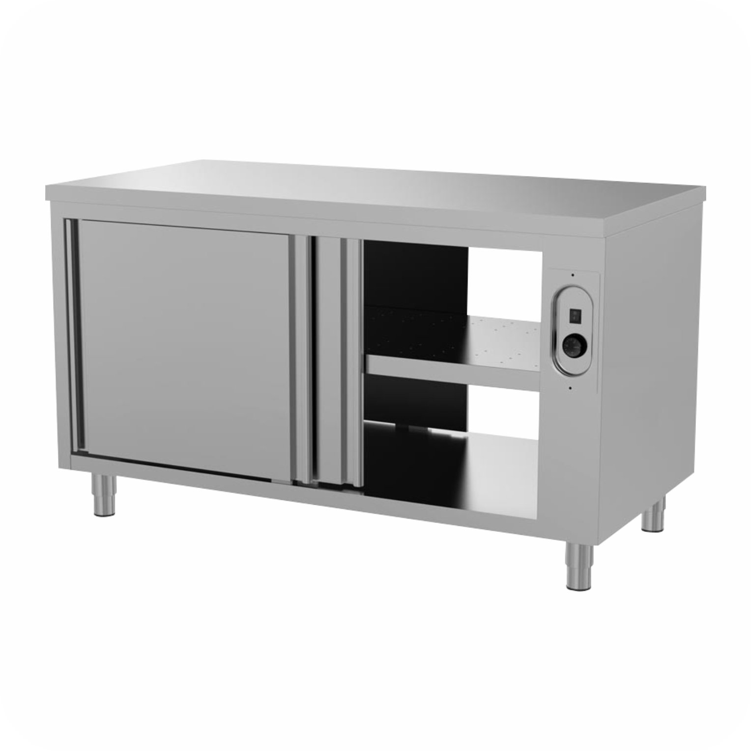 200x70x85 Doorgeef Warmhoudkast 2 Zijdes Schuifdeuren WT-2007085-H-2S