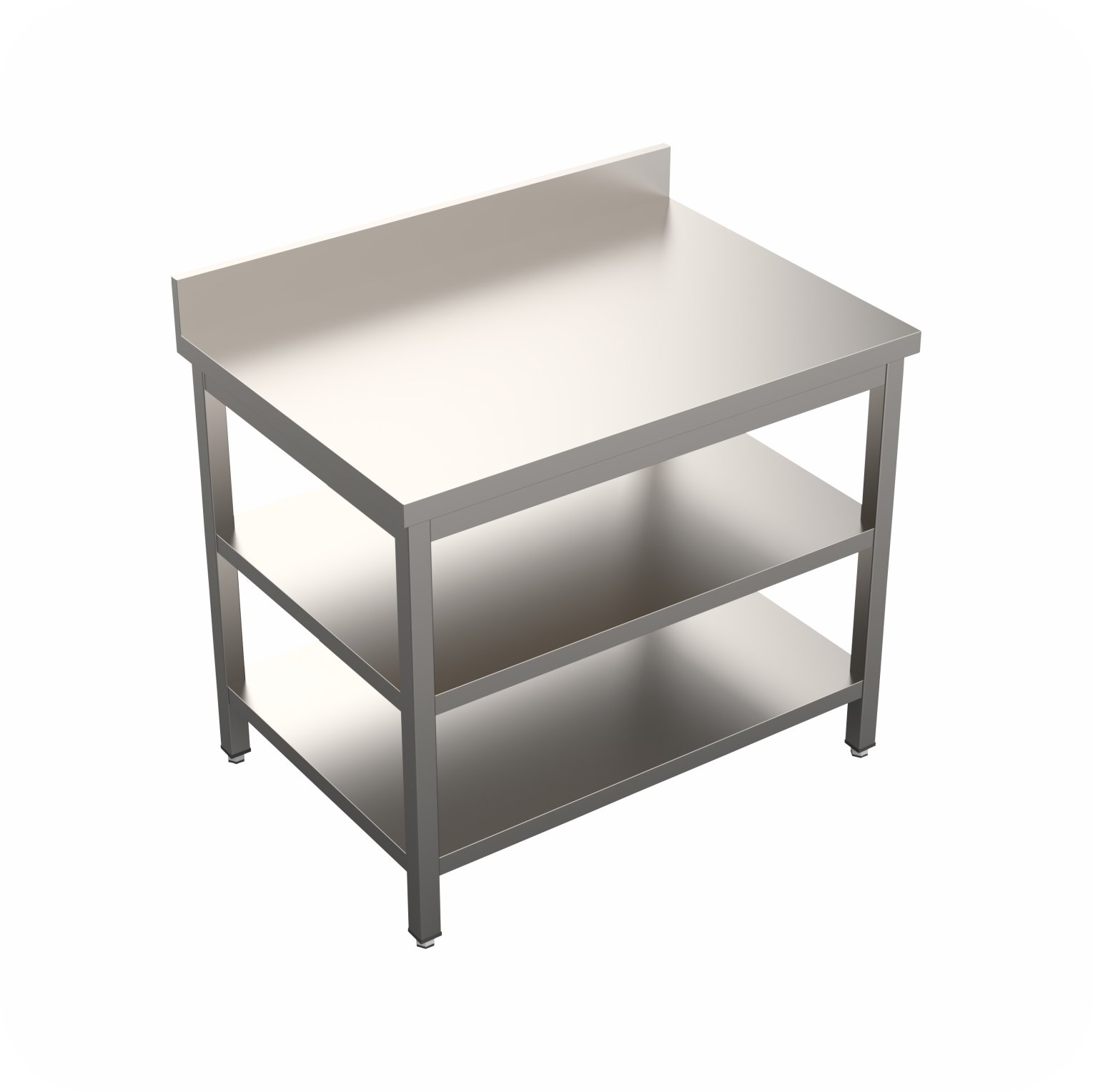 Werktafel 160x70x85 Met Middenschap En Rand, Demontabel WTF-1607085-S2A