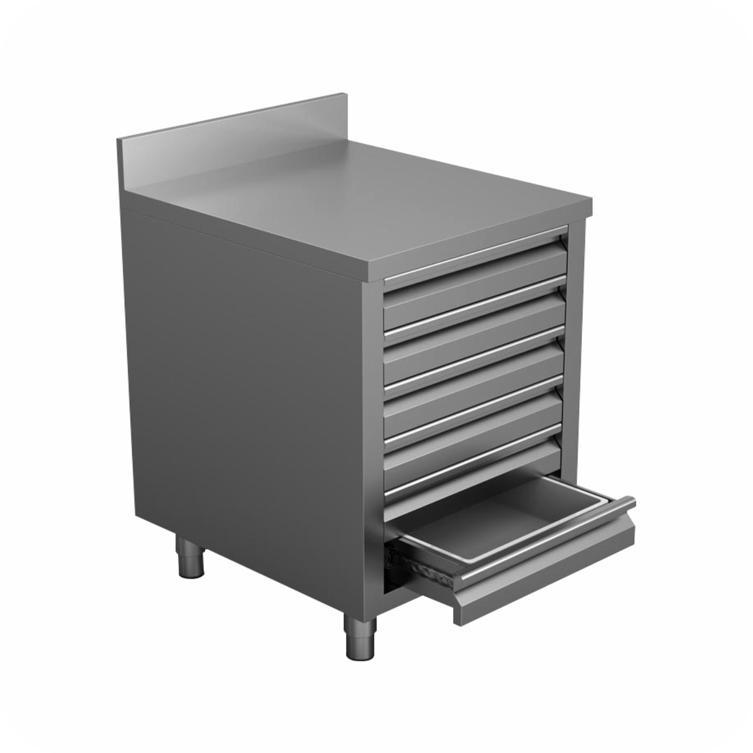 50x70x85 Pizza Ladekast Met Opstaande Rand Voor Deeg DR-5S