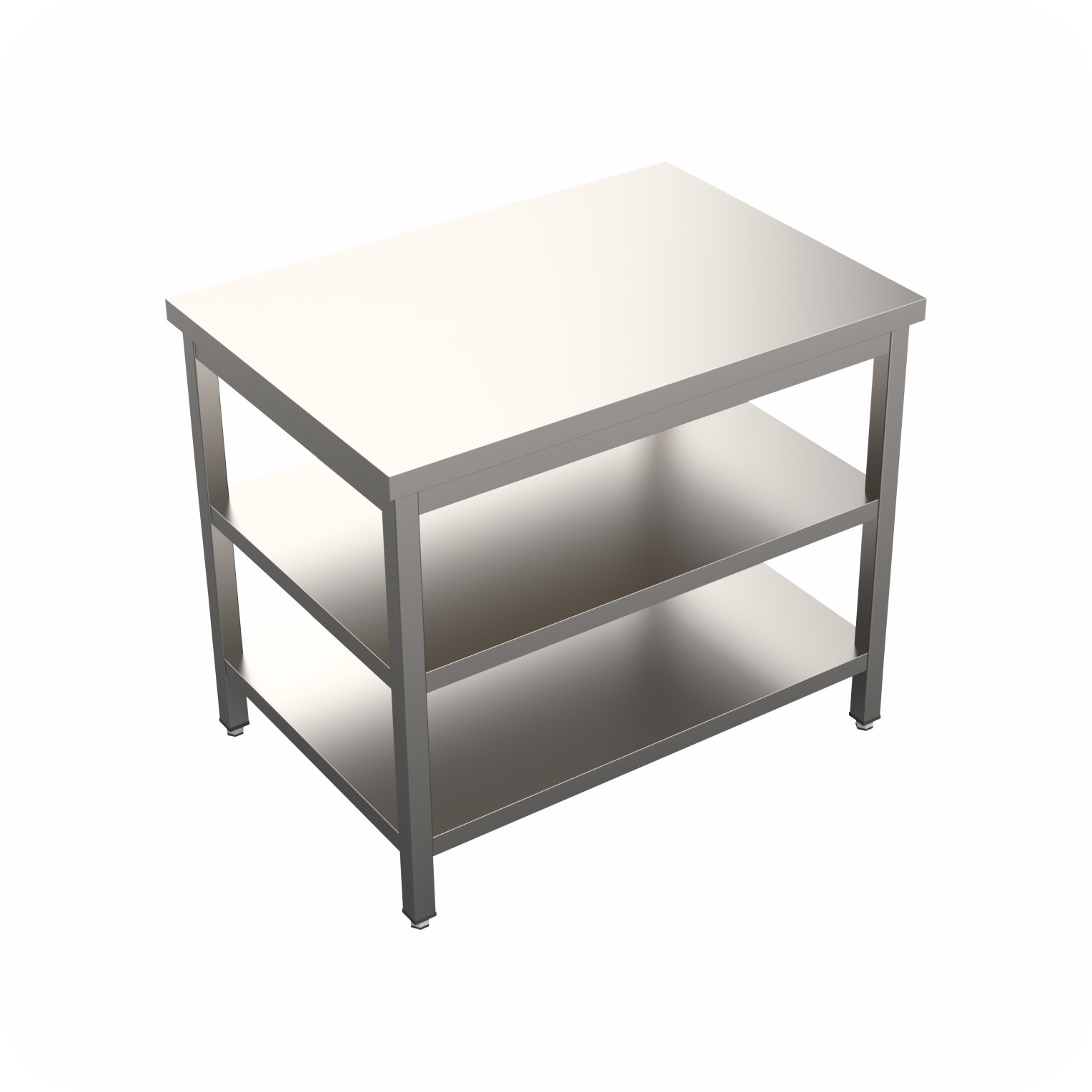 Werktafel 100x60x85 Met Middenschap, Demontabel WTF-1006085-2A